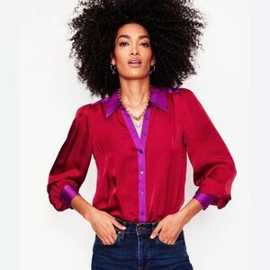 Boden satin party blouse